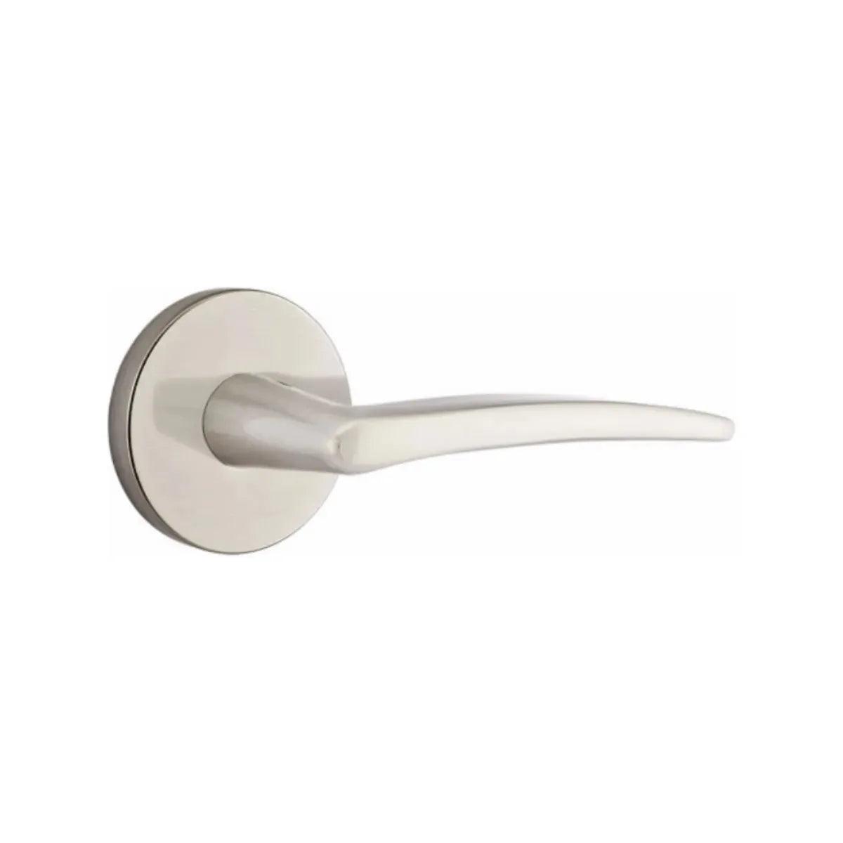 Emtek Poseidon Lever With Disk Rosette in Satin Nickel finish