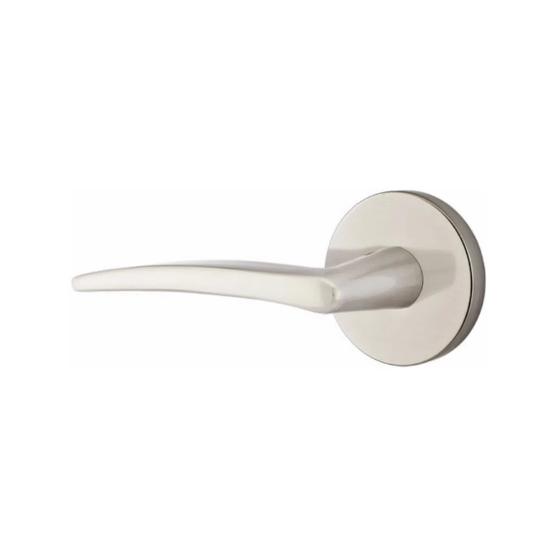 Emtek Poseidon Lever With Disk Rosette in Satin Nickel finish