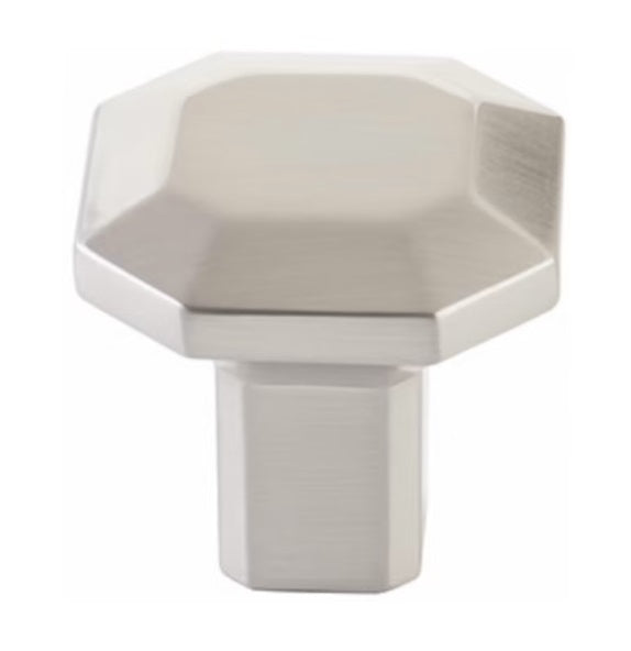 The Emtek Riviera Square Knob in Satin Nickel finish