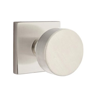 Emtek Round Knob with Square Rosette in Satin Nickel finish