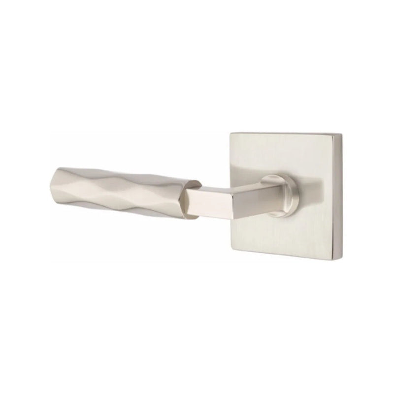 Emtek Select L-Square Tribeca Lever with Square Rosette in Satin Nickel finish