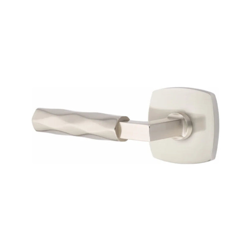 Emtek Select L-Square Tribeca Lever with Urban Modern Rosette in Satin Nickel finish