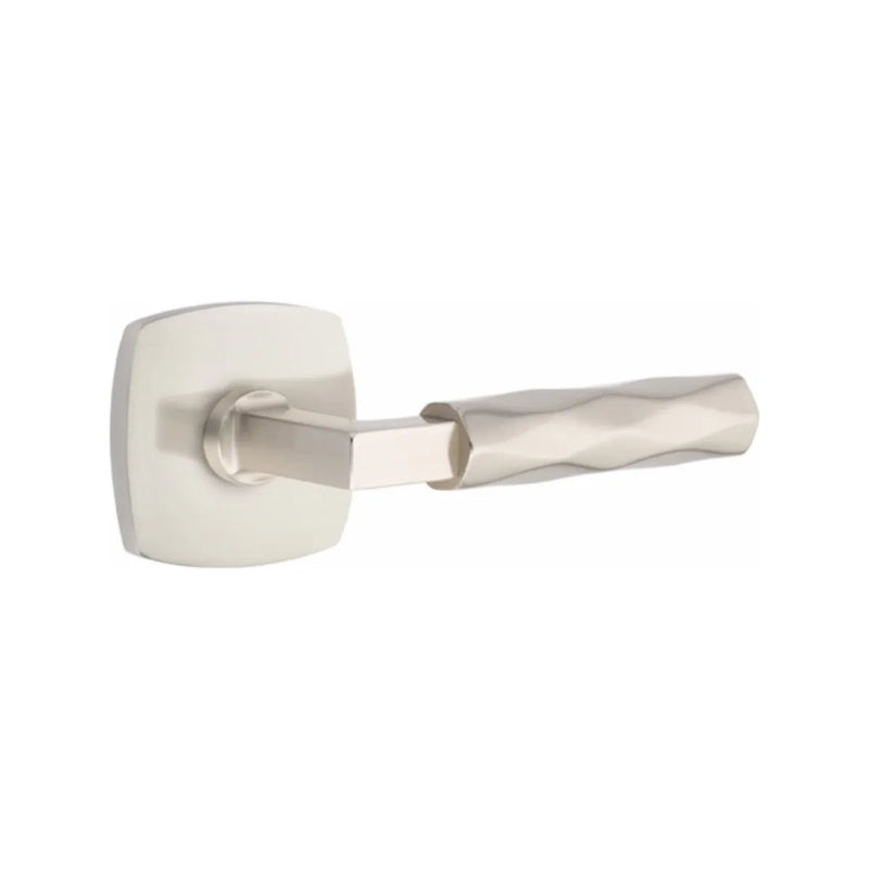 Emtek Select L-Square Tribeca Lever with Urban Modern Rosette in Satin Nickel finish