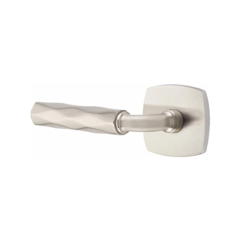 Emtek Select R-Bar Tribeca Lever with Urban Modern Rosette in Satin Nickel finish