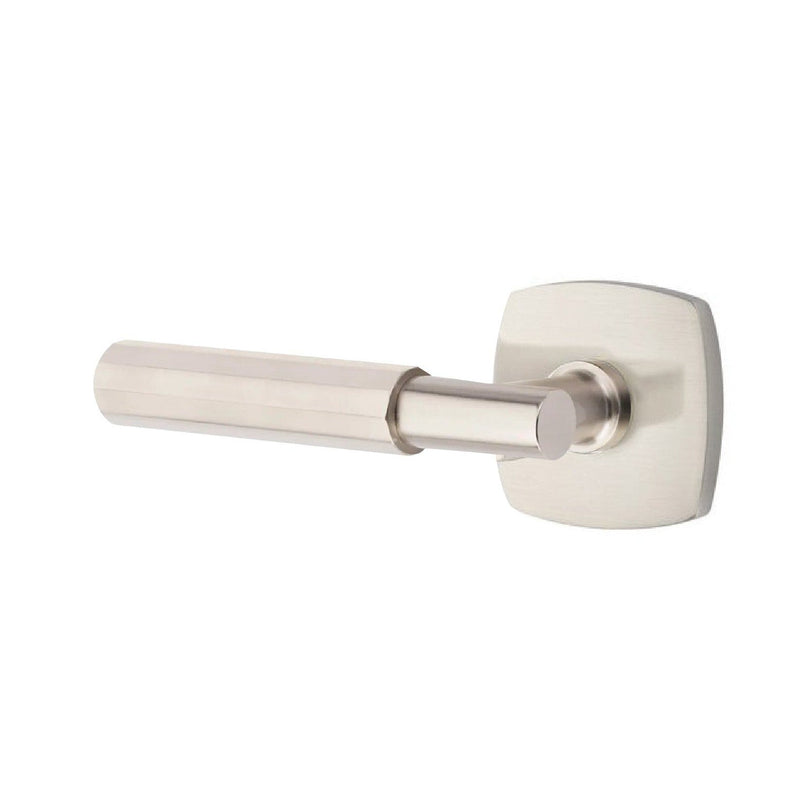 Emtek Select T-Bar Faceted Lever with Urban Modern Rosette in Satin Nickel finish