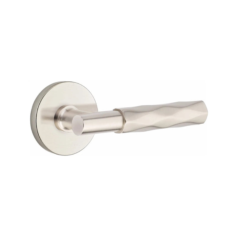 Emtek Select T-Bar Tribeca Lever with Disk Rosette in Satin Nickel finish