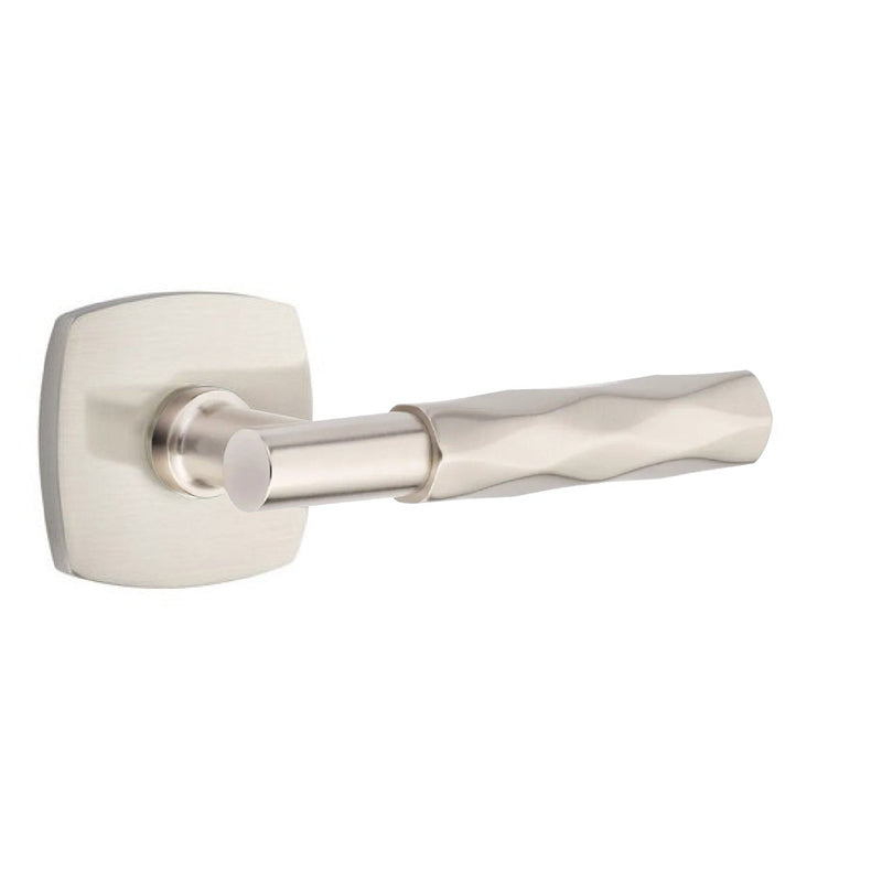 Emtek Select T-Bar Tribeca Lever with Urban Modern Rosette in Satin Nickel finish