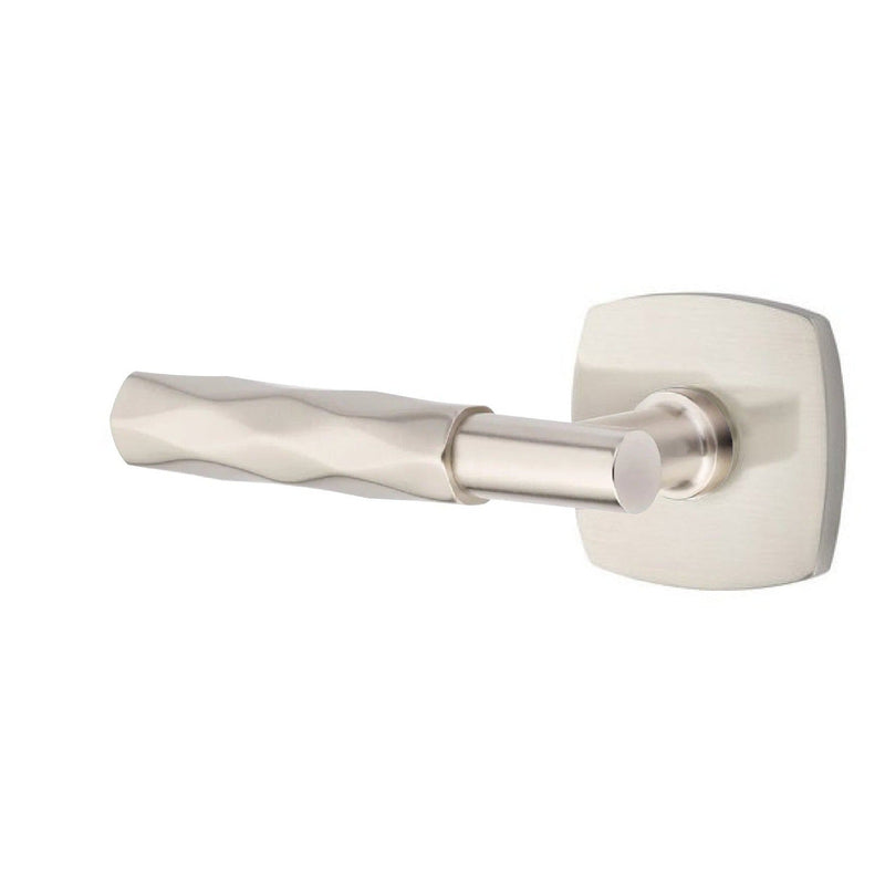 Emtek Select T-Bar Tribeca Lever with Urban Modern Rosette in Satin Nickel finish