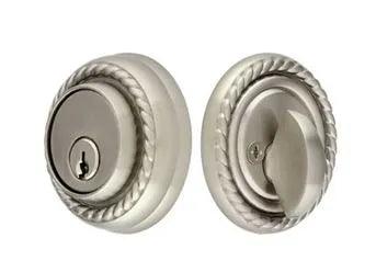 Emtek Single Cylinder Rope Keyed Deadbolt in Satin Nickel finish