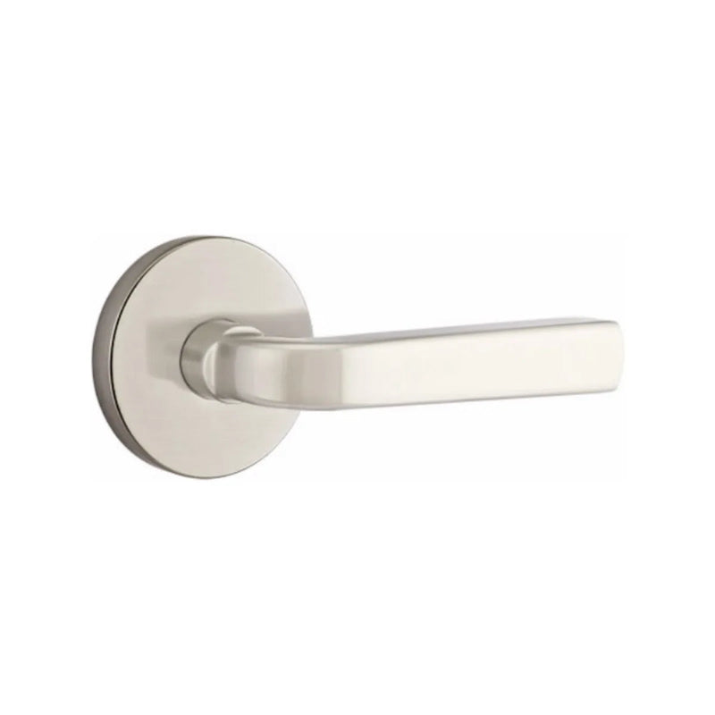 Emtek Sion Lever With Disk Rosette in Satin Nickel finish