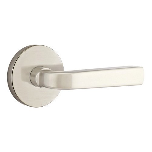 Emtek Sion Lever With Disk Rosette in Satin Nickel finish