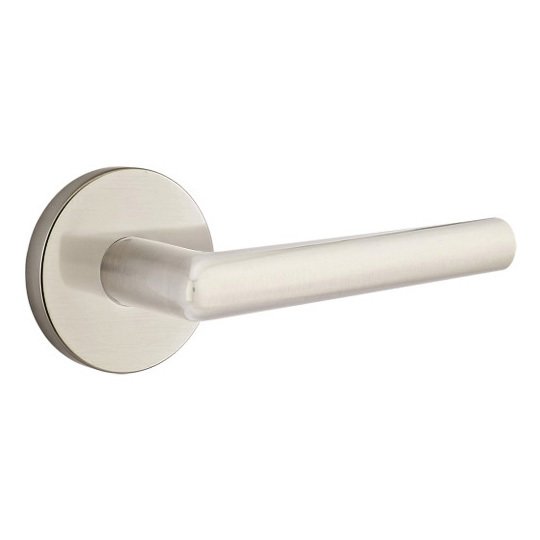 Emtek Stuttgart Lever With Disk Rosette in Satin Nickel finish