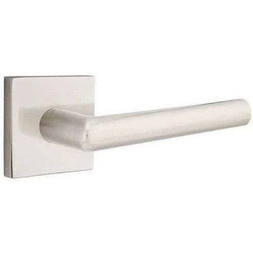 Emtek Stuttgart Lever with Square Rosette in Satin Nickel finish