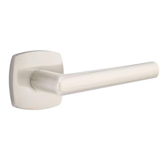 Emtek Stuttgart Lever With Urban Modern Rosette in Satin Nickel finish