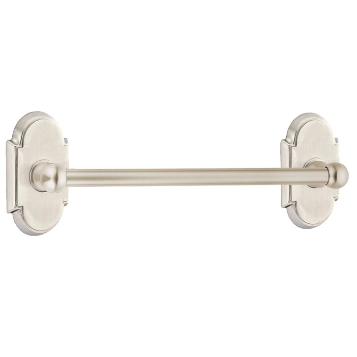 The Emtek Traditional Brass Towel Bar with