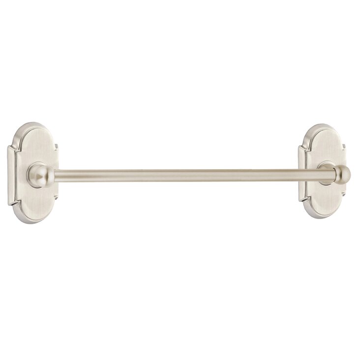 The Emtek Traditional Brass Towel Bar with