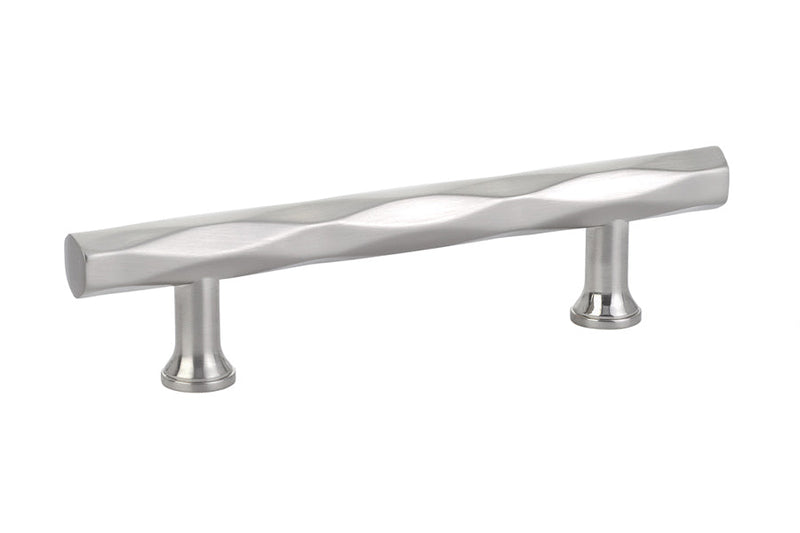 The Emtek Tribeca Cabinet Pull, 3 1/2" Center to Center in Satin Nickel finish