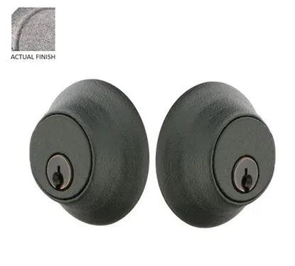 Emtek Double Cylinder #2 Wrought Steel Keyed Deadbolt in Satin Steel finish