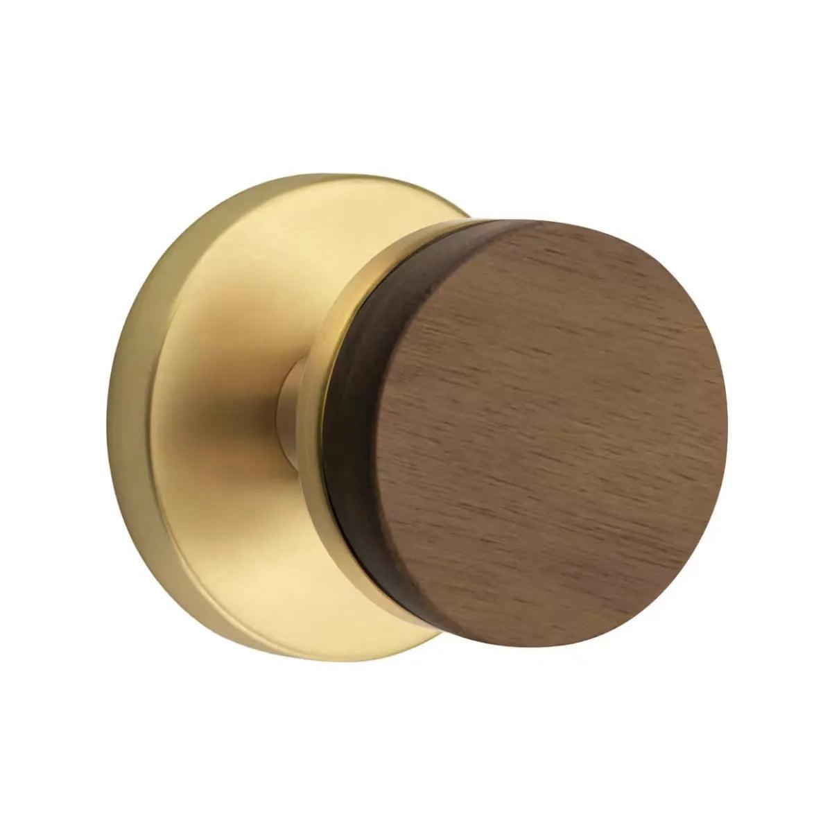 Emtek Select Conical Dark Walnut Knob with Disk Rosette French Antique