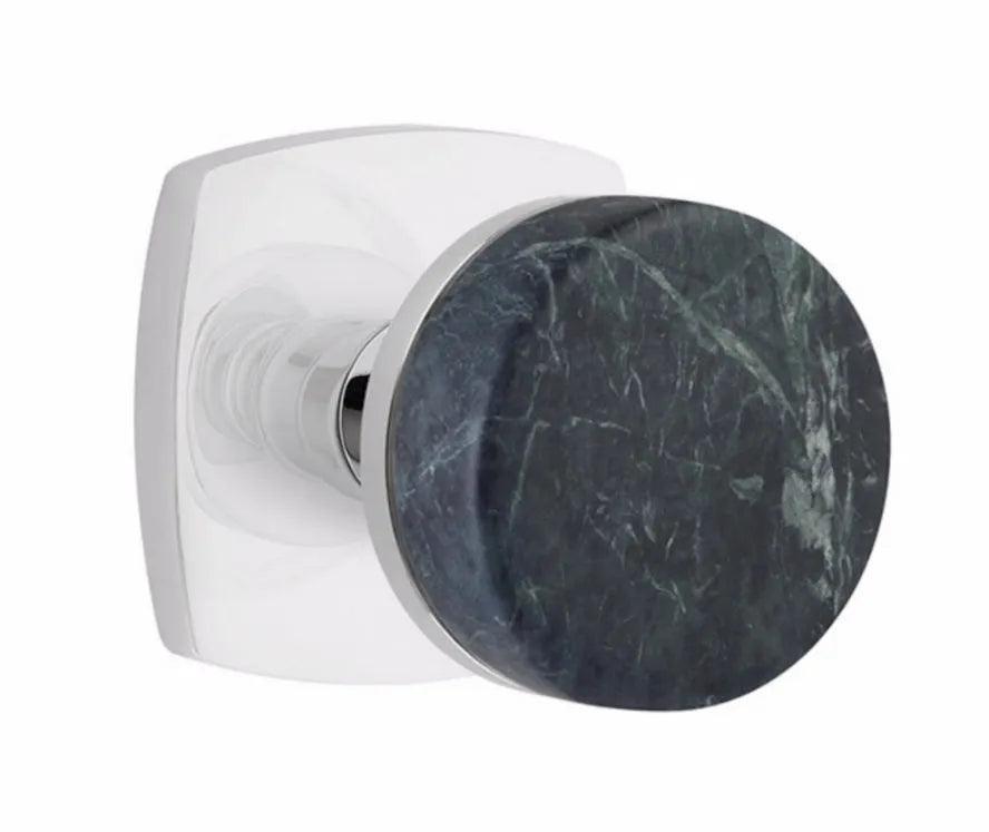 EmtekEmtek Select Conical Green Marble Knobset with Urban Modern Rosette in 