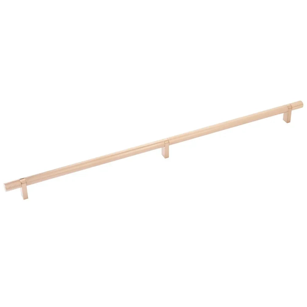 The Emtek Select Knurled Cabinet Bar Pull, 20" C-to-C in Satin Copper finish