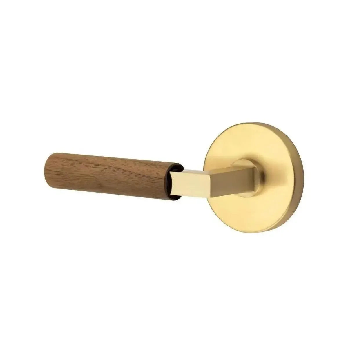 EmtekEmtek Select L-Square Dark Walnut Lever with Disk Rosette in 