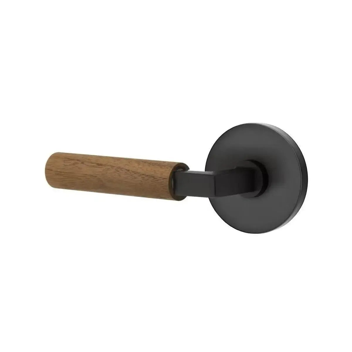 EmtekEmtek Select L-Square Dark Walnut Lever with Disk Rosette in 