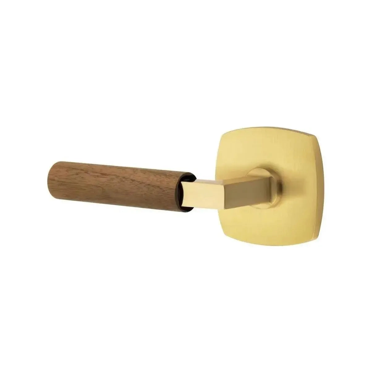 EmtekEmtek Select L-Square Dark Walnut Lever with Urban Modern Rosette in 