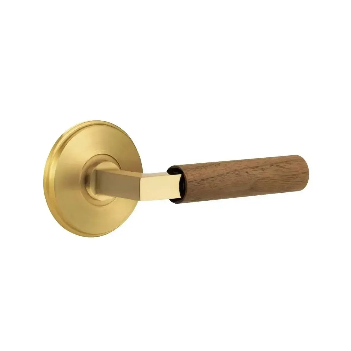 EmtekEmtek Select L-Square Dark Walnut Lever with Watford Rosette in 