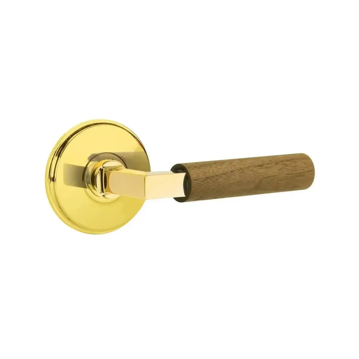 EmtekEmtek Select L-Square Dark Walnut Lever with Watford Rosette in 