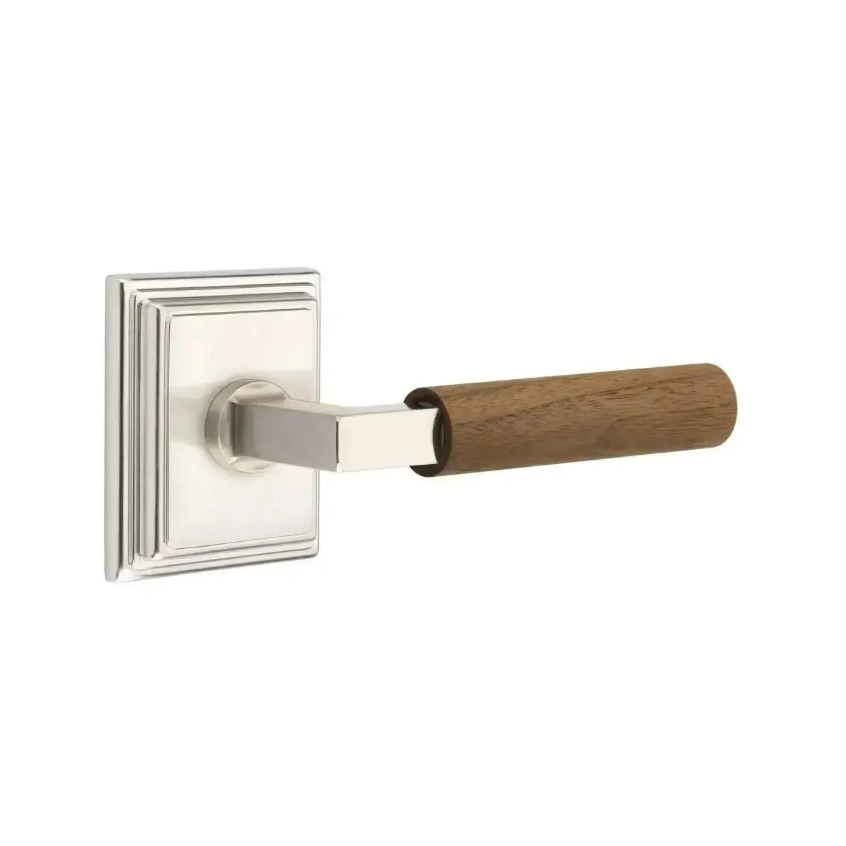 EmtekEmtek Select L-Square Dark Walnut Lever with Wilshire Rosette in 