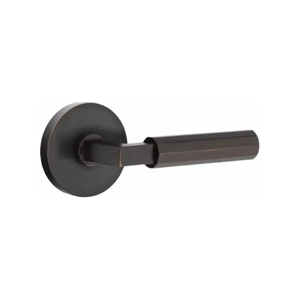 EmtekEmtek Select L-Square Faceted Lever with Disk Rosette in 
