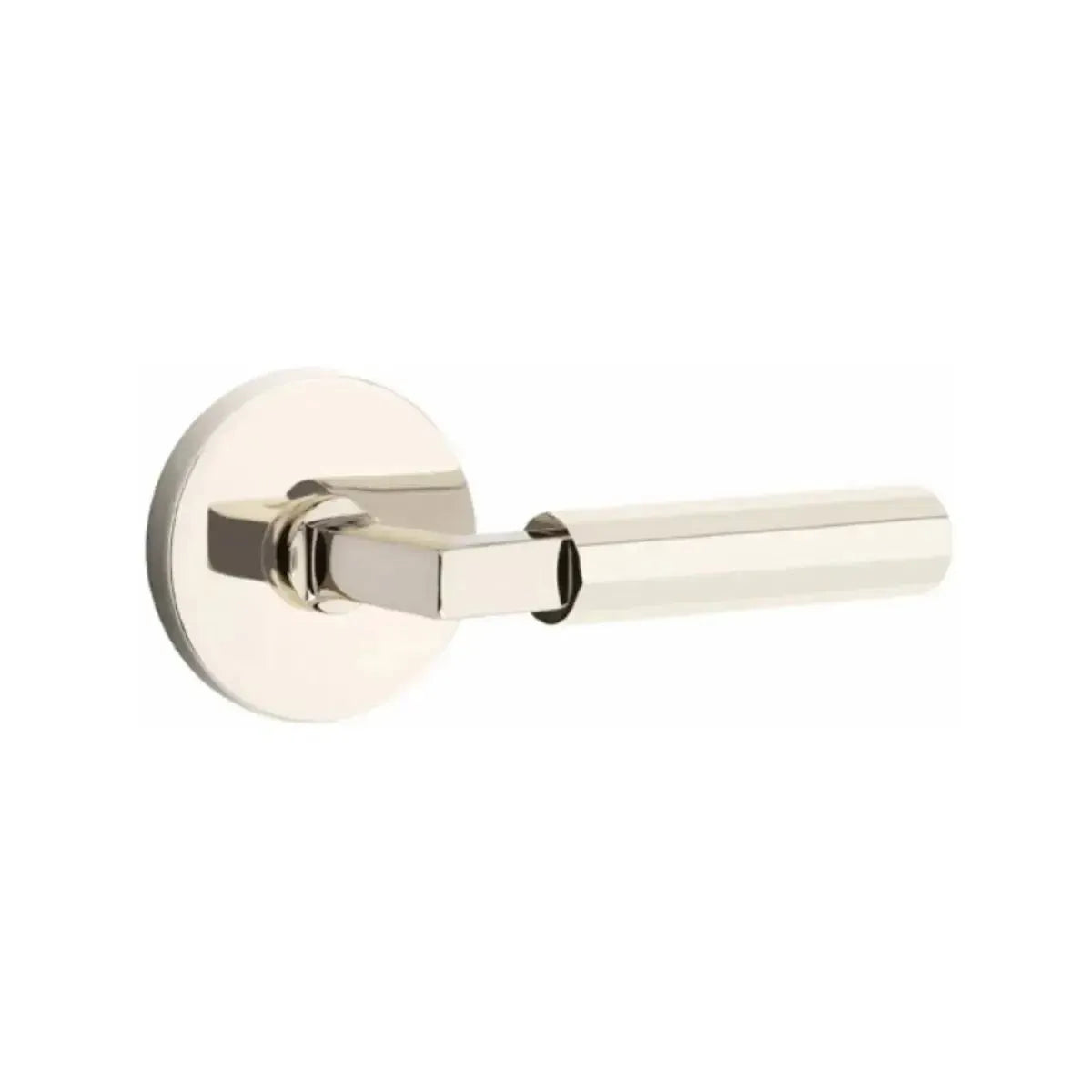 EmtekEmtek Select L-Square Faceted Lever with Disk Rosette in 
