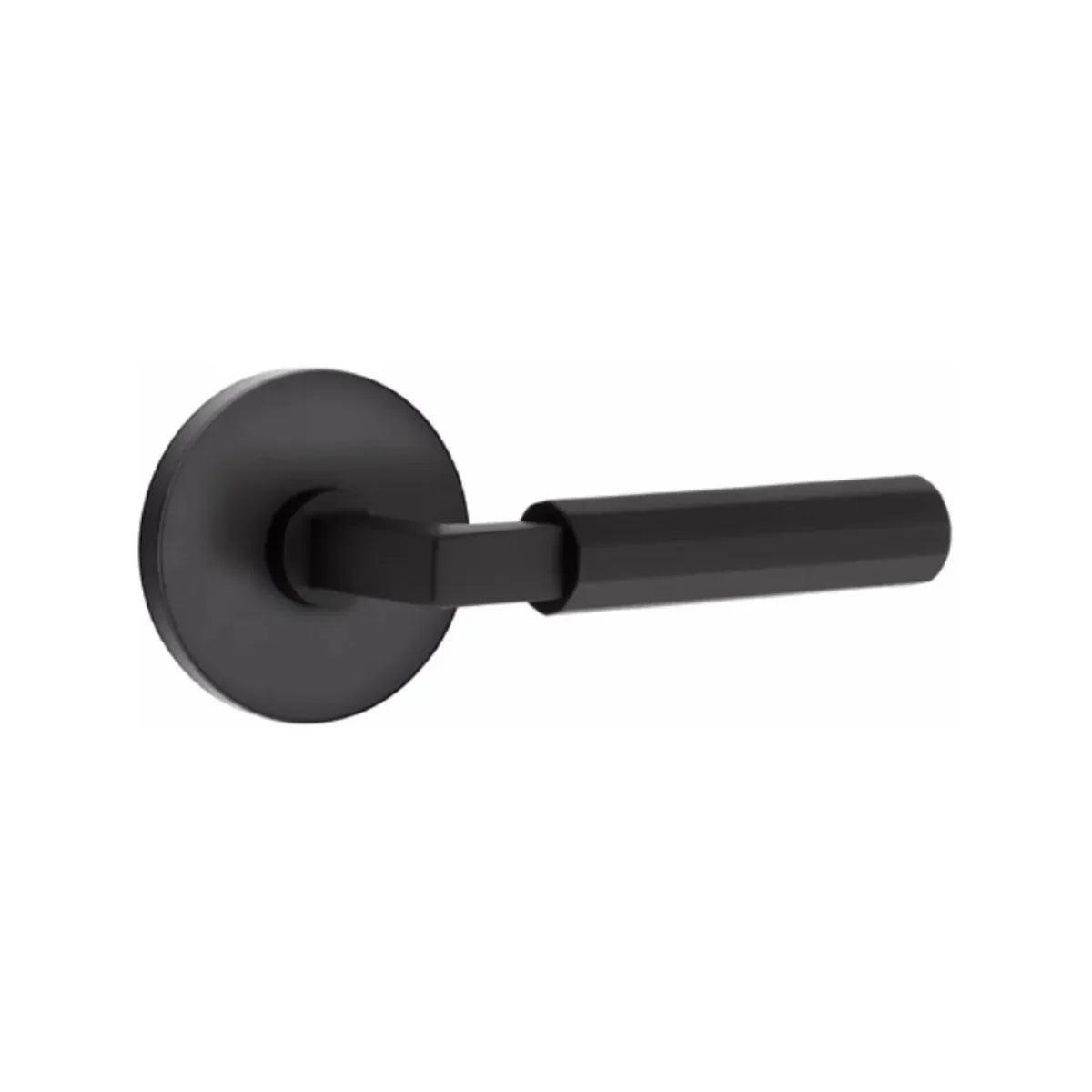 Emtek Select L-Square Faceted Lever with Disk Rosette in finish
