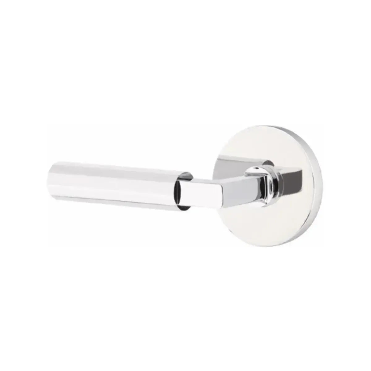 EmtekEmtek Select L-Square Faceted Lever with Disk Rosette in 