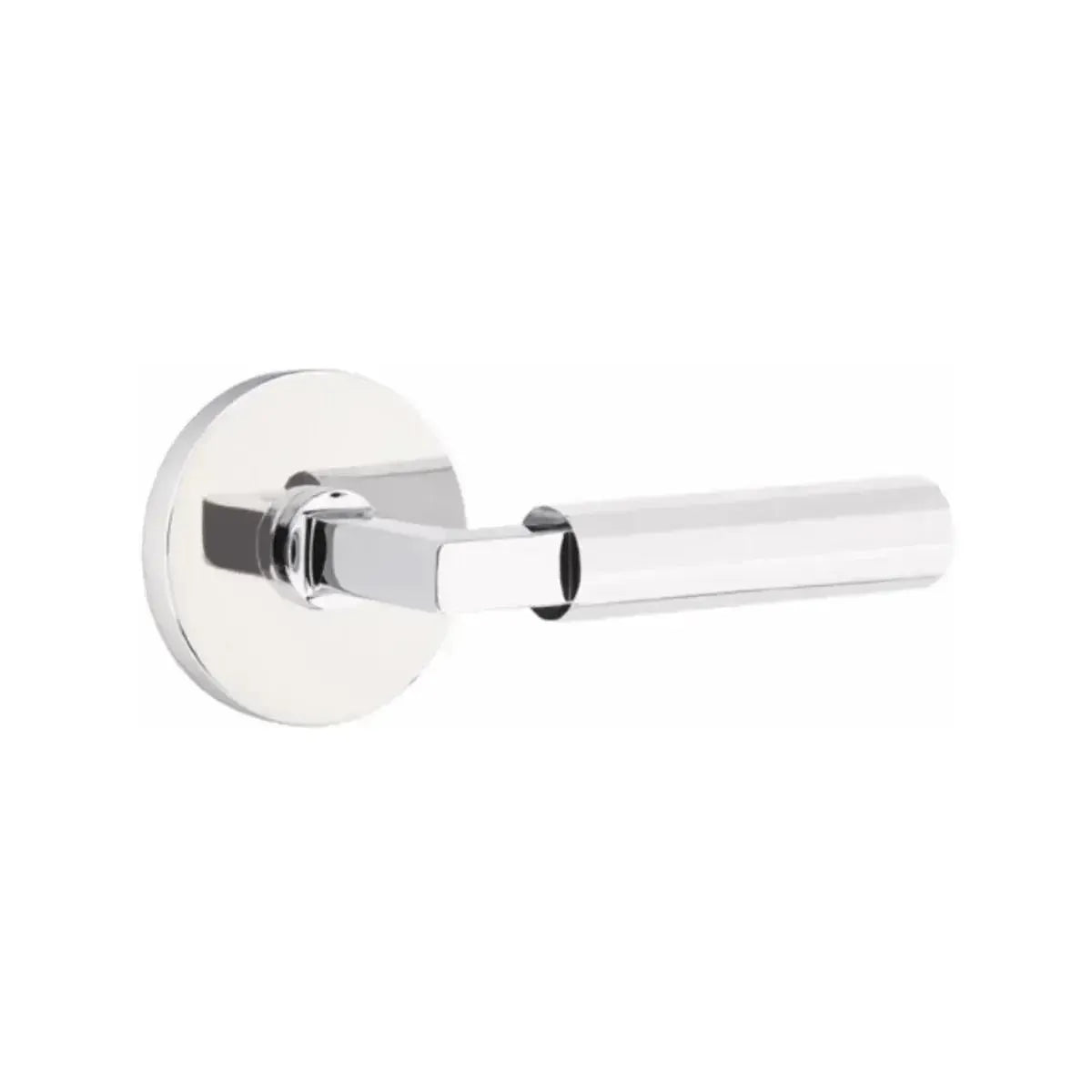 EmtekEmtek Select L-Square Faceted Lever with Disk Rosette in 