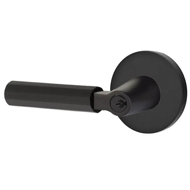 Emtek Select L-Square Faceted Lever with Disk Rosette in finish