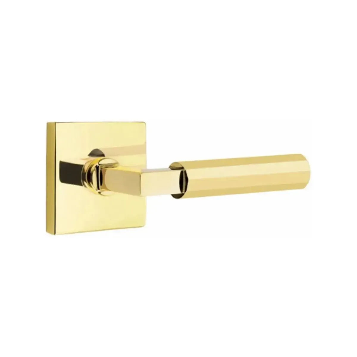 EmtekEmtek Select L-Square Faceted Lever with Square Rosette in 