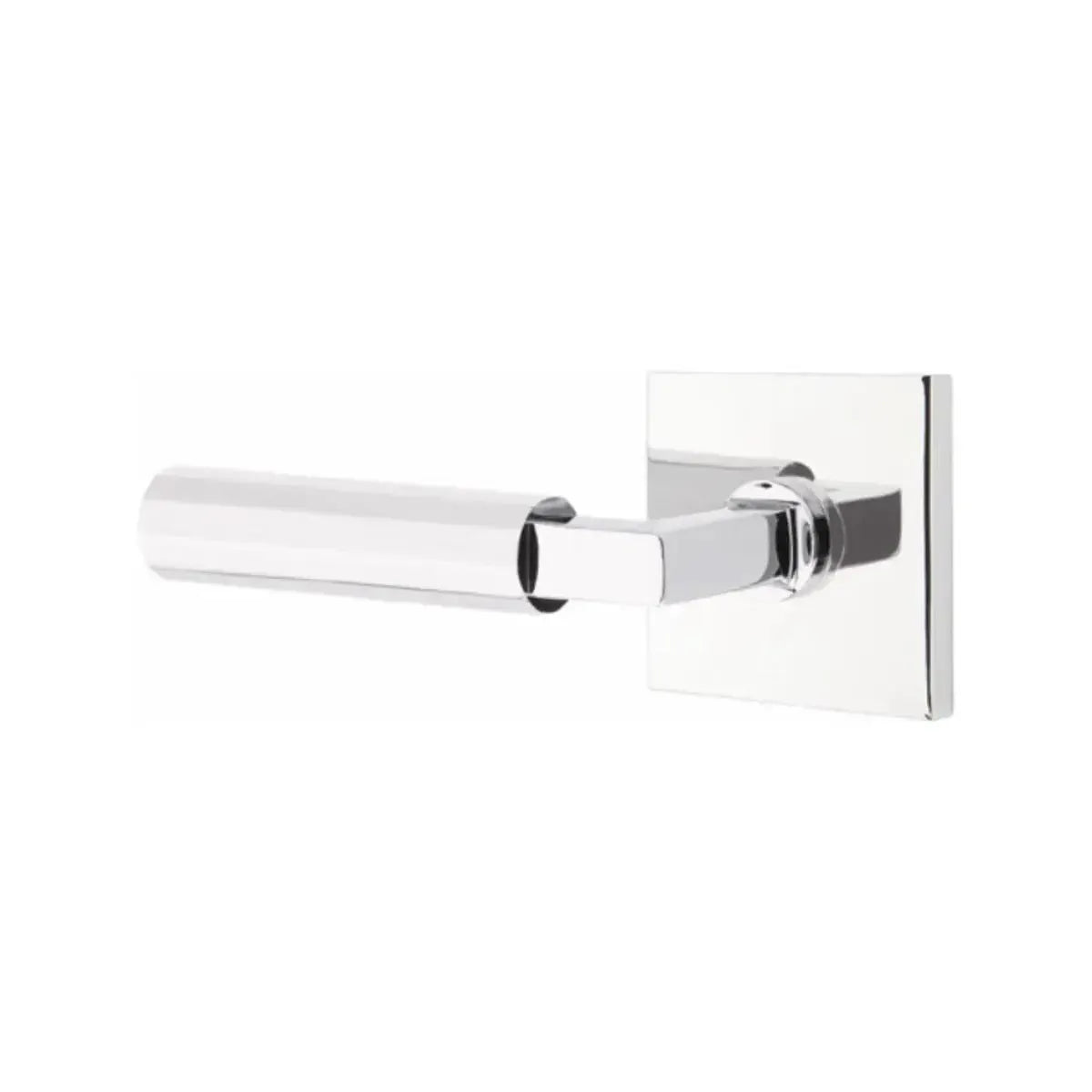 EmtekEmtek Select L-Square Faceted Lever with Square Rosette in 