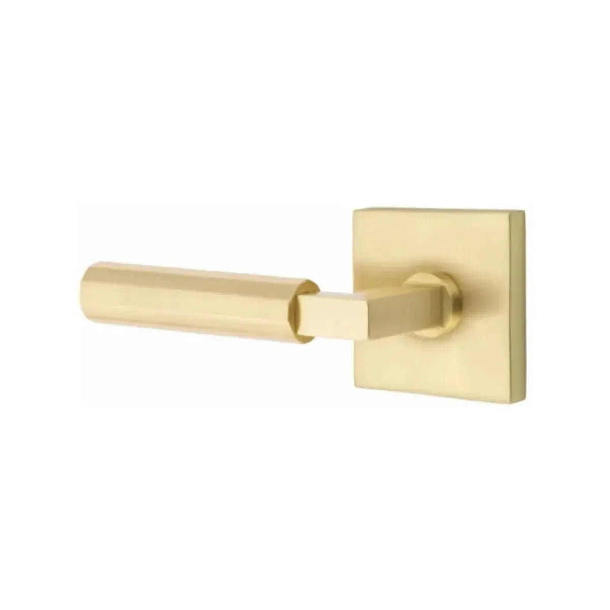 EmtekEmtek Select L-Square Faceted Lever with Square Rosette in 