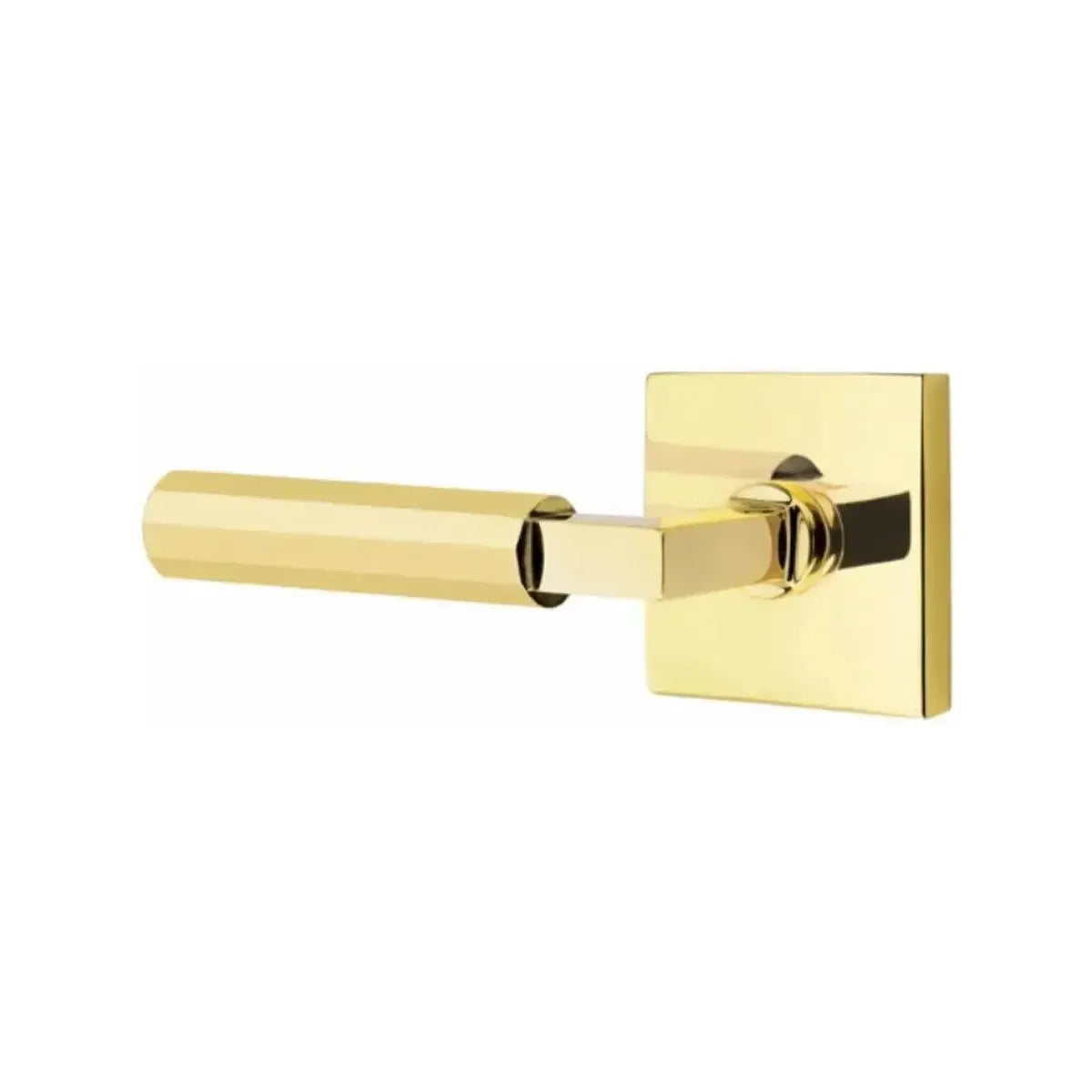 EmtekEmtek Select L-Square Faceted Lever with Square Rosette in 