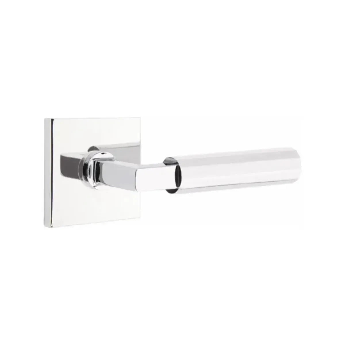 EmtekEmtek Select L-Square Faceted Lever with Square Rosette in 