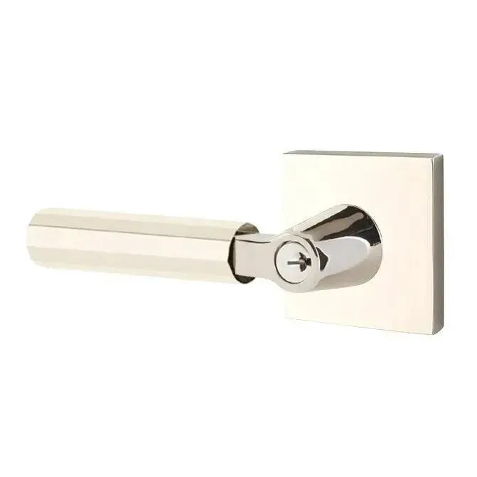 EmtekEmtek Select L-Square Faceted Lever with Square Rosette in 