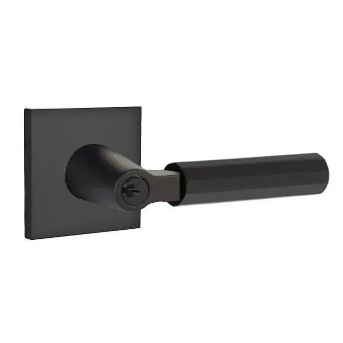 EmtekEmtek Select L-Square Faceted Lever with Square Rosette in 
