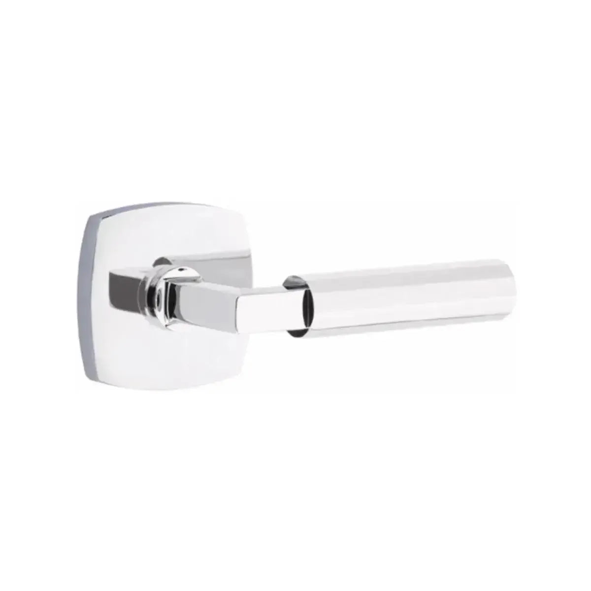 EmtekEmtek Select L-Square Faceted Lever with Urban Modern Rosette in 