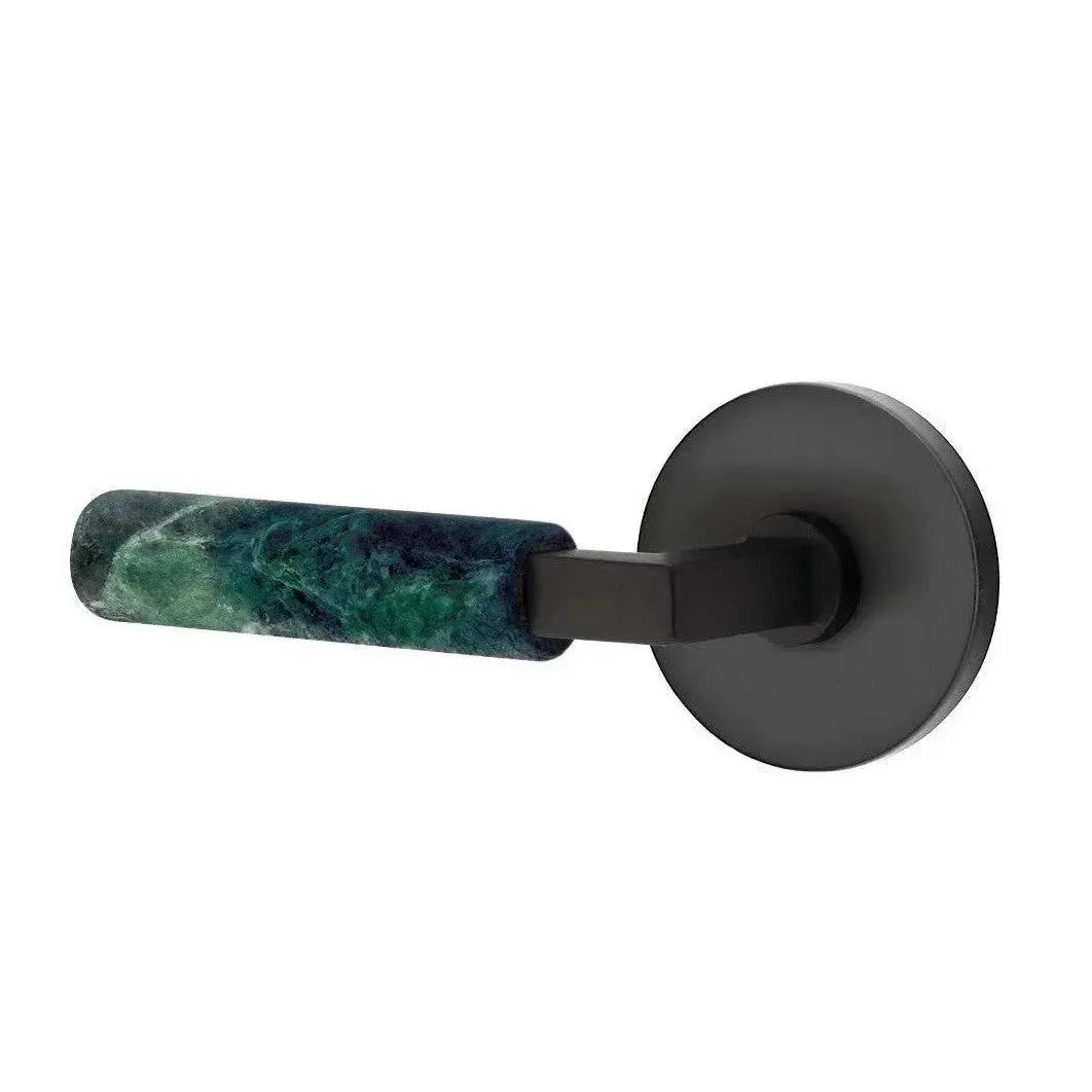 EmtekEmtek Select L-Square Green Marble Lever with Disk Rosette in 