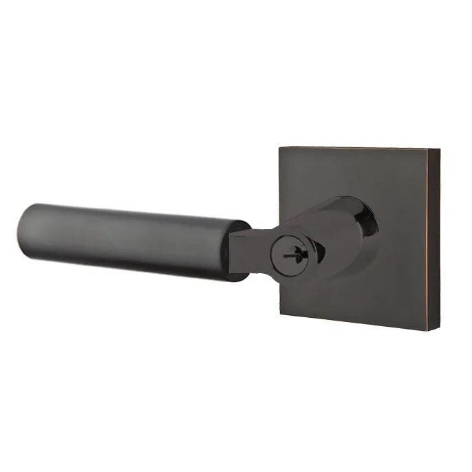 EmtekEmtek Select L-Square Smooth Key in Lever with Square Rosette in 