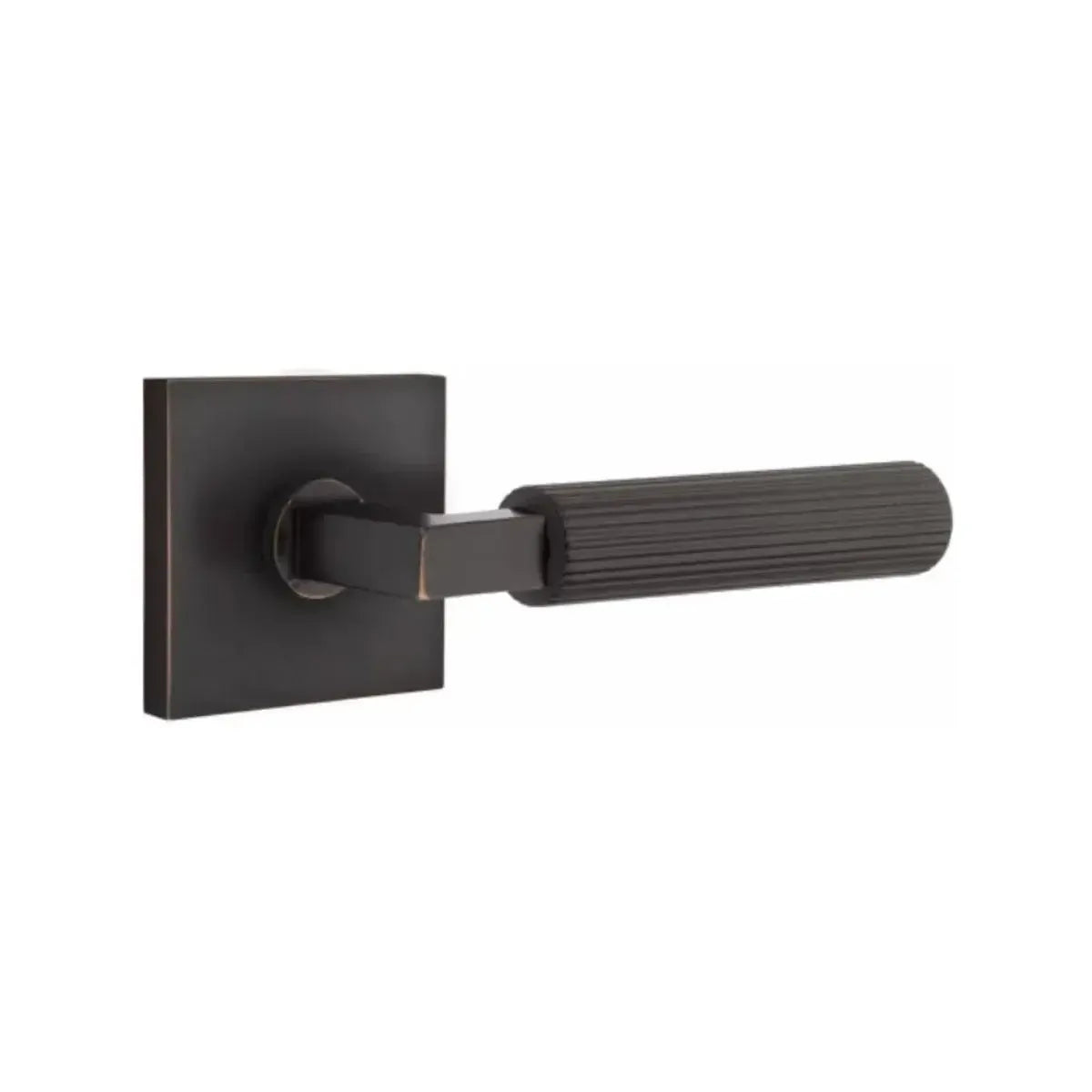 EmtekEmtek Select L-Square Straight Knurled Lever with Square Rosette in 