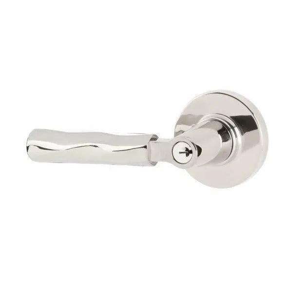 Emtek Select L-Square Tribeca Lever with Disk Rosette in Polished Chrome finish