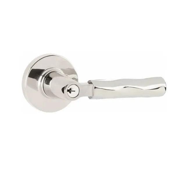 Emtek Select L-Square Tribeca Lever with Disk Rosette in Polished Chrome finish